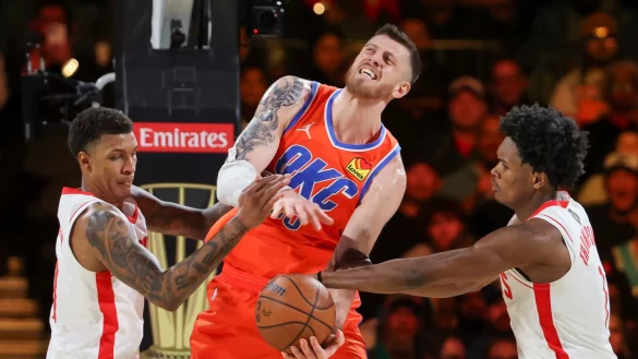 Oklahomas Center Isaiah Hartenstein steuerte 21 Punkte beim Halbfinal-Sieg im NBA Cup bei. - &copy; Ian Maule/AP/dpa