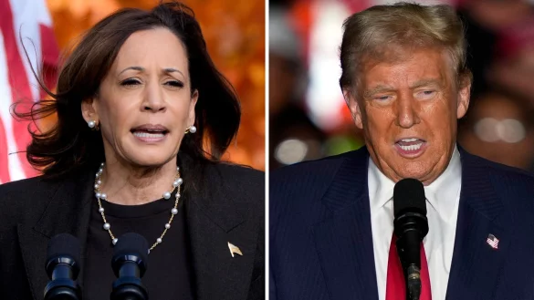 Das Rennen zwischen Kamala Harris und Donald Trump ist laut Umfragen v&ouml;llig offen. - &copy; Uncredited/AP