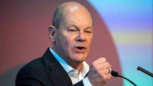 Scholz will f&uuml;r die SPD erneut Kanzler werden. - &copy; Soeren Stache/dpa