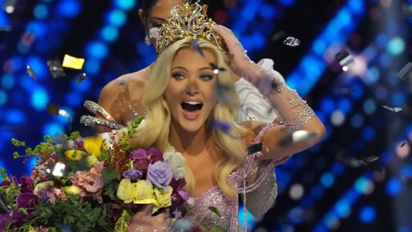 Miss D&auml;nemark Victoria Kj&aelig;r Theilvig ist die neue Miss Universe. - &copy; Fernando Llano/AP