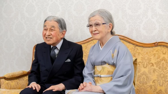 Japans fr&uuml;here Kaiserin Michiko wird 90 Jahre alt. Ihr Mann, Ex-Kaiser Akihito, macht sich um sie Sorgen. (Archivbild) - &copy; Uncredited/Imperial Household Agency via AP/dpa