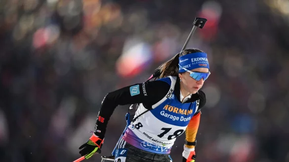 Franziska Preu&szlig; wird Dritte in Kontiolahti zum Abschluss. - &copy; Hendrik Schmidt/dpa