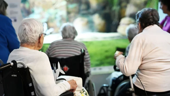 Besuche im Pflegeheim k&ouml;nnen f&uuml;r Angeh&ouml;rige emotional herausfordernd sein. - &copy; Uli Deck/dpa/dpa-tmn