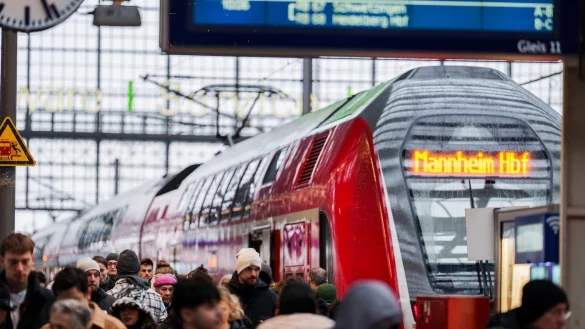 Zum Anrollen des Zugverkehrs auf der sanierten Riedbahn kam es noch zu Verspätungen - es ruckelt sich aber ein. - © Andreas Arnold/dpa