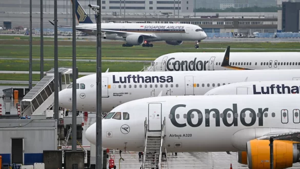 Bislang werden viele Condor-Passagiere von der Lufthansa nach Frankfurt geflogen. - &copy; Arne Dedert/dpa