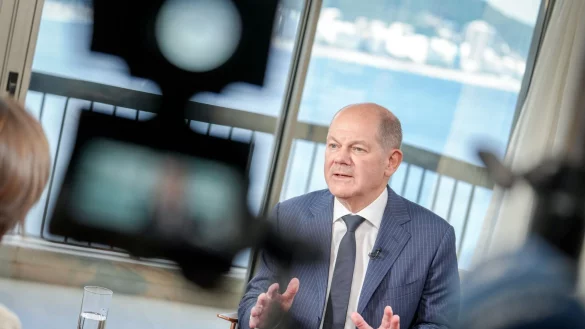 Scholz: SPD und ich wollen gemeinsam gewinnen. - &copy; Kay Nietfeld/dpa