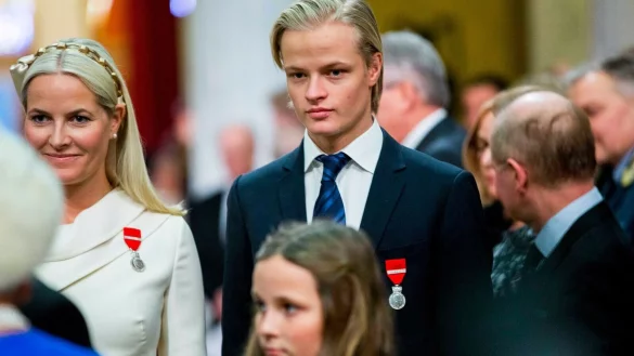 Zum dritten Mal festgenommen: Mette-Marits Sohn Marius Borg H&oslash;iby - hier ein Foto aus dem Jahr 2015. - &copy; Vegard Wivestad Grott/NTB SCANPIX/EPA/dpa