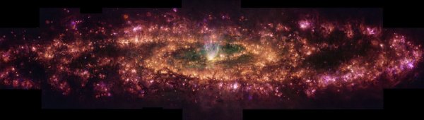 Das sogenannte Falschfarbenkomposit zeigt Wellenlängen des Lichts, das von Wasserstoff, Stickstoff, Schwefel und Sauerstoff abgegeben wird. - © E. Congiu Et Al./ESO/dpa