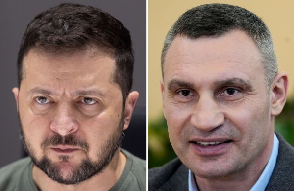 Kiews Bürgermeister Klitschko (r) beklagt eine Einmischung in seine Amtsgeschäfte durch den neuen von Selenskyj eingesetzten Militärgouverneur der Stadt. (Archivbild) - © Efrem Lukatsky AP and President Of Ukraine / dpa