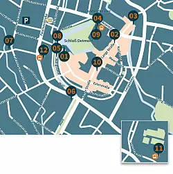 &Uuml;bersicht der teilnehmenden Gastronomien beim DJ-Festival in Detmold. - &copy; asd