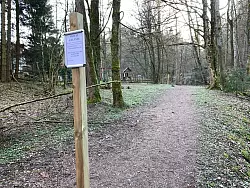 Wanderern wird der Weg zum L&ouml;nspfad versperrt. - &copy; Dieter Asbrock