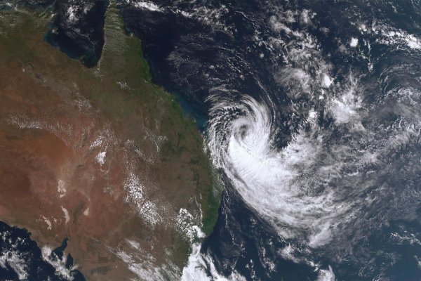 Wirbelsturm «Alfred» bewegt sich auf die Küste von Queensland zu. - © Bureau Of Meteorology/Bureau of Meteorology/dpa