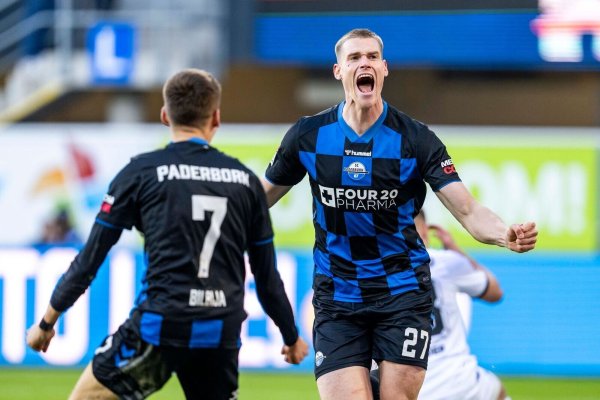 Paderborns Matchwinner Steffen Tigges. - © David Inderlied/dpa