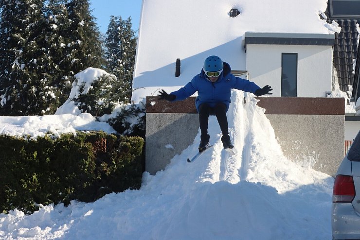 Skisprung-Rekord in Hiddesen