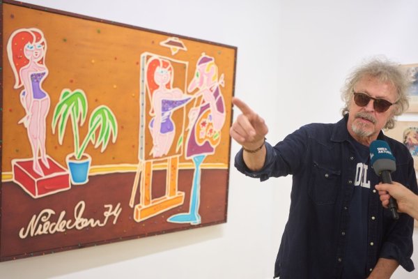 Unter dem Titel «Es war einmal» zeigt das Ludwig Museum Koblenz Werke von Manfred Boecker, Rainer Gross und BAP-Sänger Wolfgang Niedecken. - © Thomas Frey/dpa