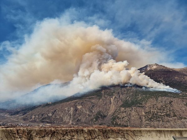 Der Brand war am Donnerstag oberhalb von Latsch im Vinschgau ausgebrochen. - © LPA/Landesfeuerwehrverband/APA/dpa