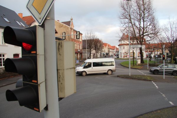 Die Kreuzung Steinweg und Herforder Straße wird dieses Jahr nur eine von vielen Großbaustellen. - © Till Brand