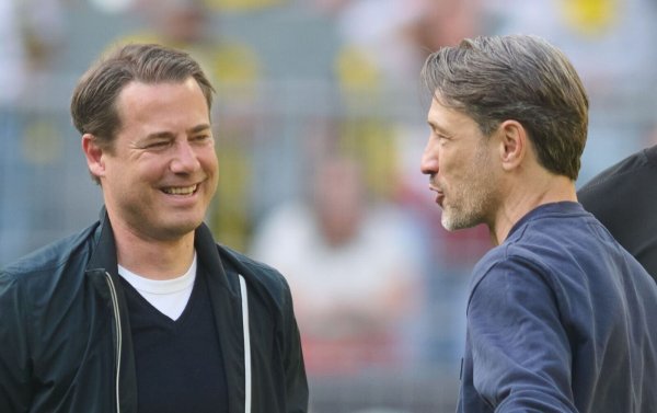 Viel Wertschätzung von Sportchef Lars Ricken (l), aber keine Eile bei einer Vertragsverlängerung mit Trainer Niko Kovac (r) - © Bernd Thissen/dpa
