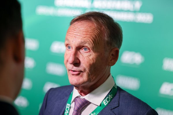 Borussia Dortmunds Geschäftsführer Hans-Joachim Watzke bei der Generalversammlung der ECA. - © Gerald Matzka/dpa