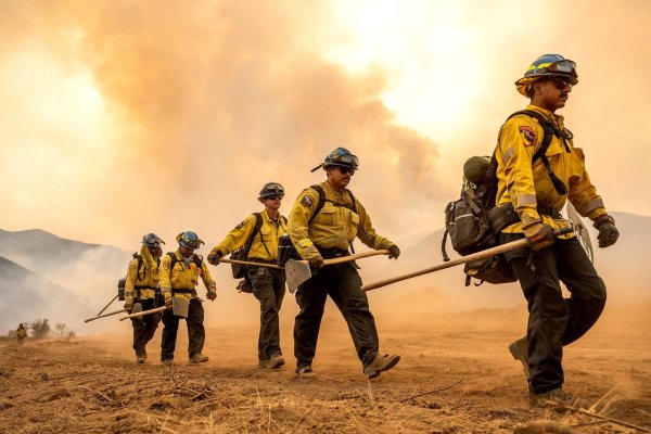 Mehr als 2.000 Einsatzkräfte kämpfen gegen das «Gifford Fire» in einem Waldgebiet nahe Santa Barbara. - © Noah Berger/AP/dpa