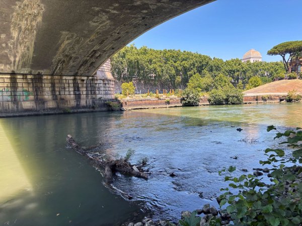 Wer will hier ins Wasser? Das Schwimmen im Tiber soll künftig wieder möglich sein. - © Robert Messer/dpa