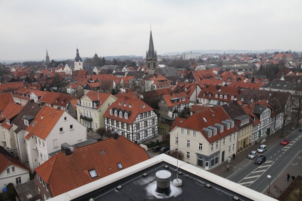 Blick von der Bezirksregierung über die Stadt Detmold.  - © Archiv: Bernhard Preuß