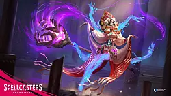 Die Astralmönchin ist einer der Duellanten in "Spellcasters Chronicles". Ihre Fähigkeiten basieren auf "Zeit und Raum"-Manipulation. Ihre ultimative Fähigkeit kann zum Beispiel Feinde und Geschosse anhalten. - © Quantic Dream SAS