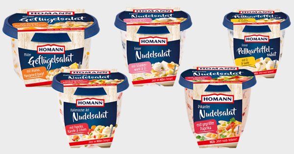 Kartoffel-, Nudelsalate und weitere Produkte sind von dem Rückruf betroffen. - © Montage NW / Homann