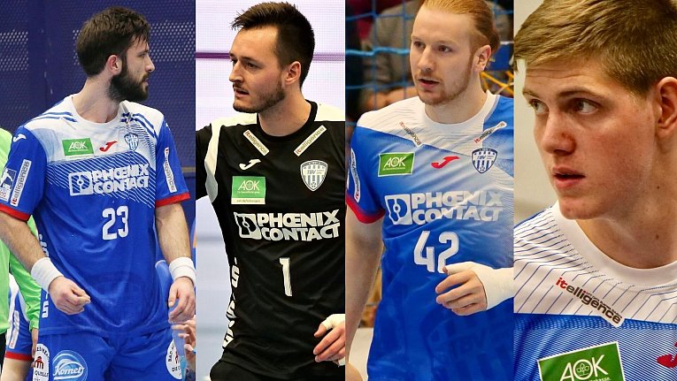 Tim Suton, Mark van den Beucken, Linus Geis und Jari Lemke