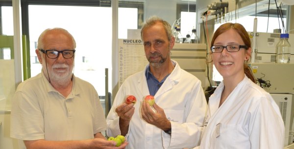 Willi Hennebrüder vom BUND Lemgo, Prof.Dr. Jürgen Zapp und Studentin Kirsten Wittkötter von der Hochschule OWL (von links). - © BUND Lemgo