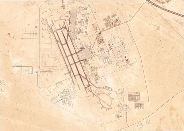 Ziel des iranischen Angriffs war der US-Stützpunkt Al-Udeid in Katar. - © Planet Labs PBC/Planet Labs PBC/AP/dpa