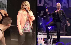 Beatrice Egli (links) und Luxusl&auml;rm-Frontfrau Janine Meyer (rechts) - &copy; Fotos: Daniela Cremer