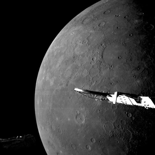Die Sonde nährte sich dem Merkur auf 295 Kilometer. - © ESA/BepiColombo/MTM/dpa