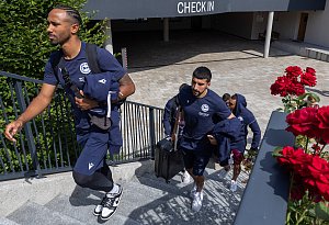 Arminias Ankunft im Trainingslager