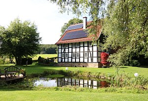 Blick ins denkmalgeschützte Fachwerkhaus des Ehepaares Olesch