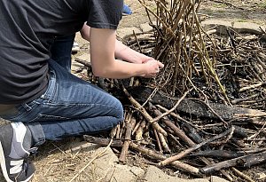 Kochen über offenem Feuer