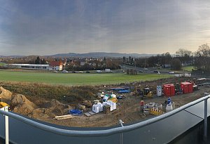 Blick in die Baustelle der neue Feuerwache