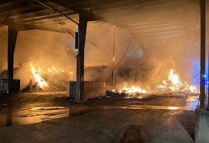 Feuerwehreinsatz bei Firma Remondis in D&ouml;rentrup