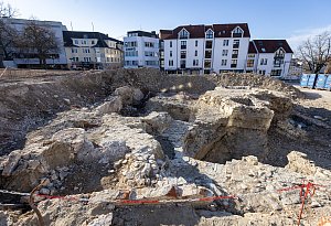 Paderborn: Arch&auml;ologische Ausgrabungen auf der Stadthaus-Baustelle