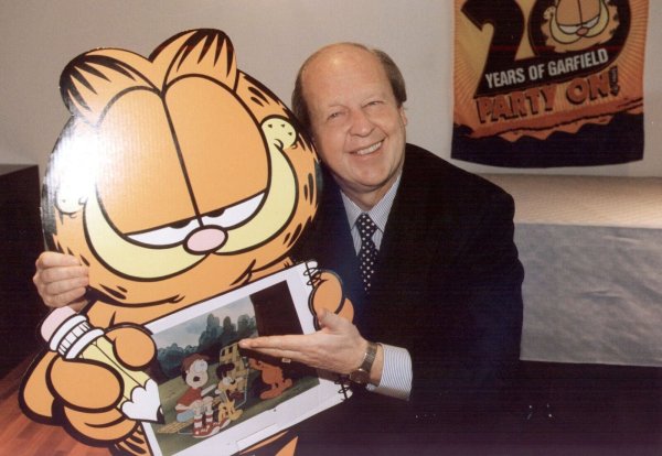 Garfield-Erfinder Davis wird 80. (Archivbild) - © Seppänen-Helin/Lehtikuva/epa/dpa