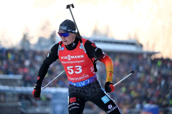 Auf Rang sechs bester Deutscher beim Sprint in Ruhpolding: Justus Strelow. - © Sven Hoppe/dpa