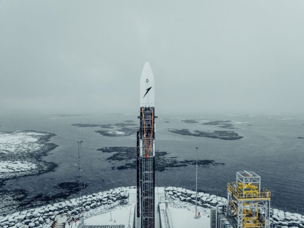 Die Rakete von Isar Aerospace. (Handout) - © Wingmen Media/Isar Aerospace/dpa