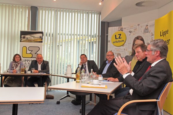 Die Landratskandidaten im Gespräch mit der LZ. - © Vera Gerstendorf-Welle
