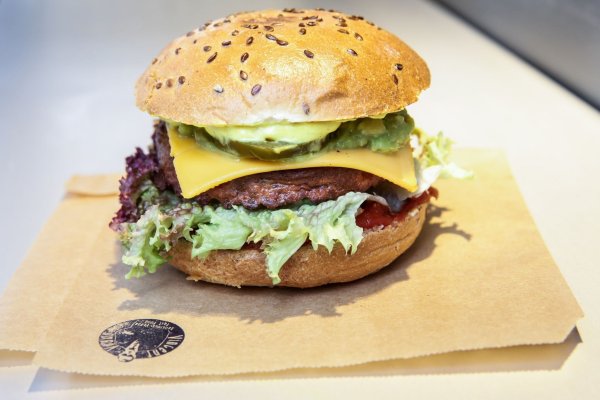 Lecker sieht er aus, der vegane Burger. In einer Untersuchung der «Öko-Test» wurden aber fast alle 12 veganen Käse als zu salzig bewertet. - © Ulrich Perrey/dpa/dpa-tmn