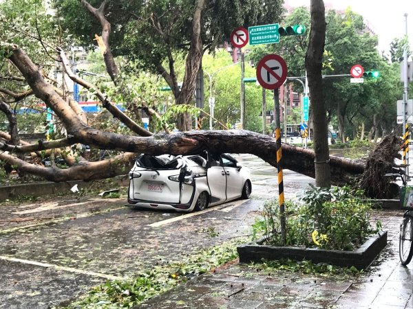In Taiwan hat der Taifun «Kong-rey» für Verwüstung gesorgt. - © Yu-Tzu Chiu/dpa