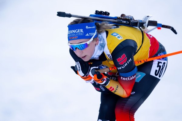 Franziska Preuß bleibt im Gesamtweltcup weiter vorn. - © Sven Hoppe/dpa