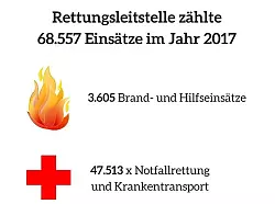 Die Zahlen der Rettungsleitstelle des Kreises Lippe f&uuml;r 2017 - &copy; Canva-Grafik: Seda Hagemann