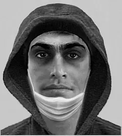 Die Polizei hat ein Phantombild des möglichen Brandstifters veröffentlicht. - © Polizei Bielefeld