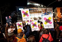 Kundgebung &laquo;Brandmauer statt Brandstiftung&raquo; - picture alliance/dpa