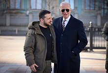 Selenskyj und Biden - ---/Ukrainian Presidential Press Office/AP/dpa